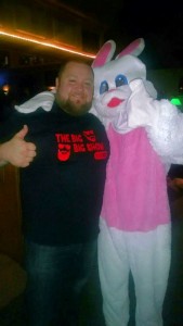 The Easter Bunny ( DJ Drew) and Big Red (Sean Reddick)