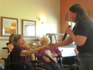 Rockin' Rita singing to guests at Autumnwood Nursing Home 2015